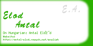 elod antal business card